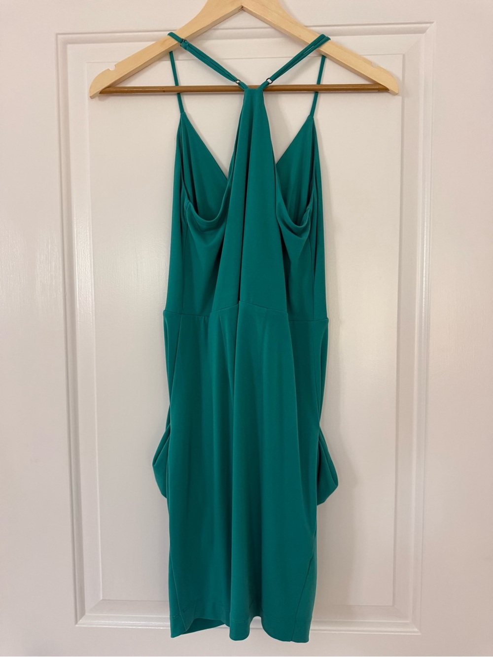 BCBGeneration Teal V-Neck Spaghetti Strap Mini Dress - Picture 3 of 5